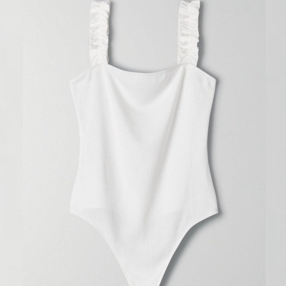 Aritizia Sunday Best Ribbed Firecracker Bodysuit S
